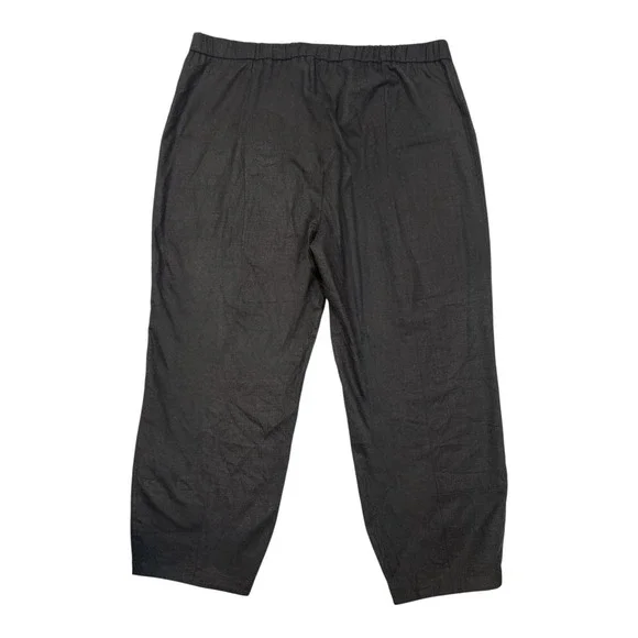Eileen Fisher Wool Tapered Gray Pull On Pants L Minimalist Workwear Capsule - Picture 5 of 6